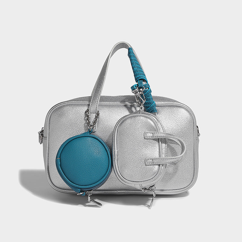 Beaira Small and trendy Boston bowling bag autumn and winter new item mother and child bag retro single shoulder crossbody bag