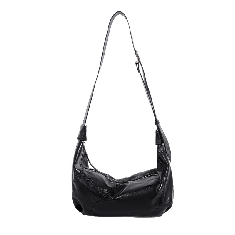 Beaira Cool bag new cross-border retro lazy style single shoulder dumpling bag high-end oil sensitive wax leather crossbody bag
