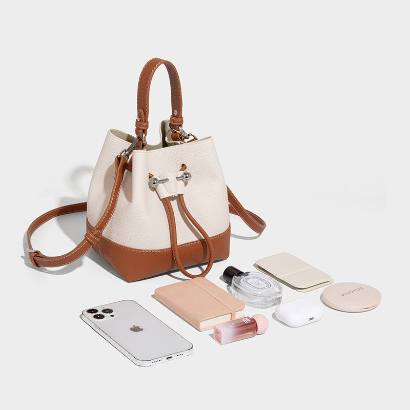 Beaira Uniquely designed retro drawstring bucket bag for women in summer new high-end handbag with bill of lading shoulder and crossbody for women
