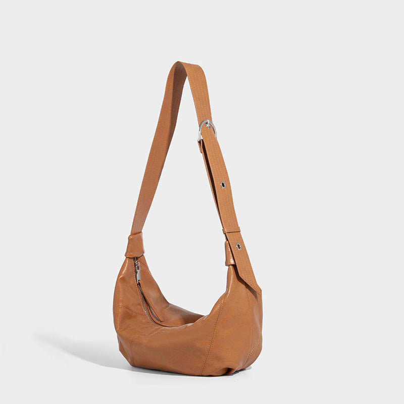 Beaira Cool bag new cross-border retro lazy style single shoulder dumpling bag high-end oil sensitive wax leather crossbody bag
