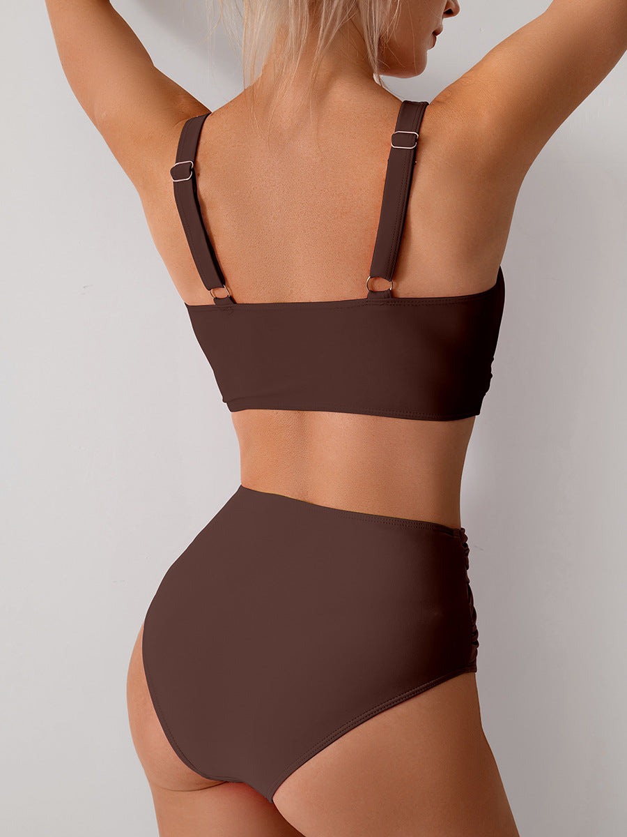 Beaira European and American new bikini women's foreign trade sexy split swimsuit high waist swimsuit set bikini