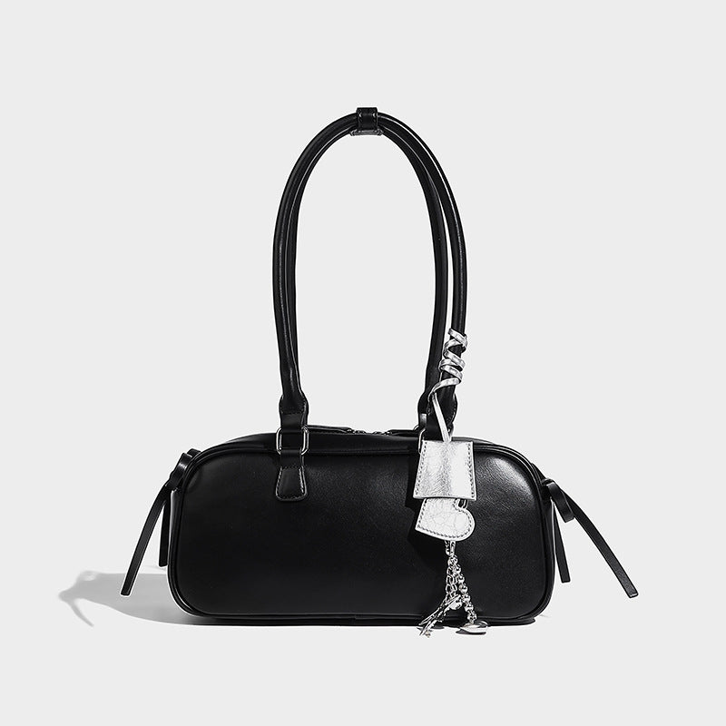 Beaira High looks fashionable versatile bow tie French stick bag heart-shaped hanging decoration French strap niche design single shoulder armpit bag