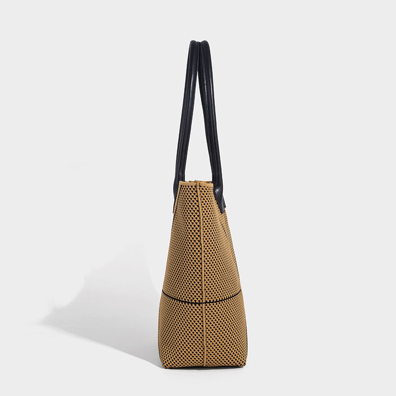Beaira Korean niche handbag women's new fashionable and versatile diamond shoulder bag large capacity casual commuting tote bag