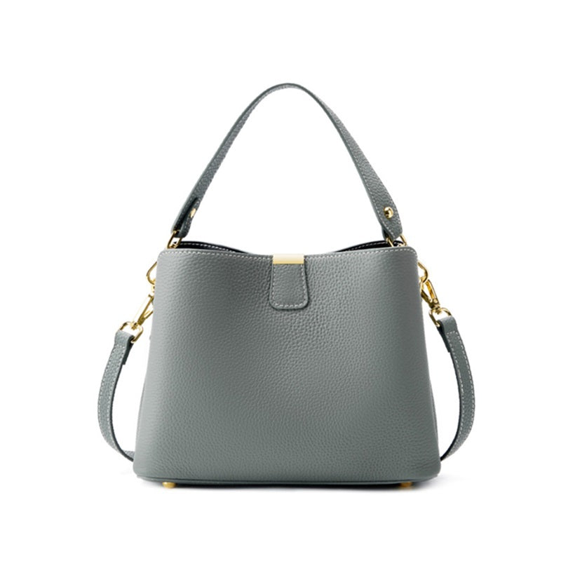 Beaira 100% Cow Genuine Leather Bucket Shoulder Crossbody Bags For Women 2025 Luxury Designer Wide Strap Tote Ladies Handbags