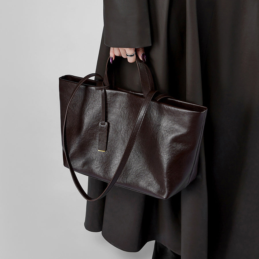 Beaira Luxury Designer Large Capacity Square Shoulder Bag Fashion Cowhide Handbag High End Genuine Leather Shopping Underarm Bag