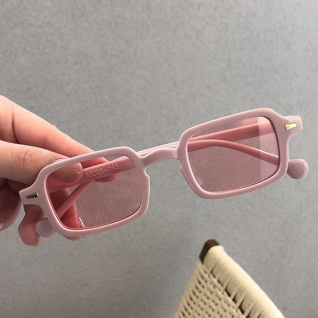 Beaira Simple Square Sunglasses Men and Women Retro Glasses Summer Sunshade Beach Fashion Glasses