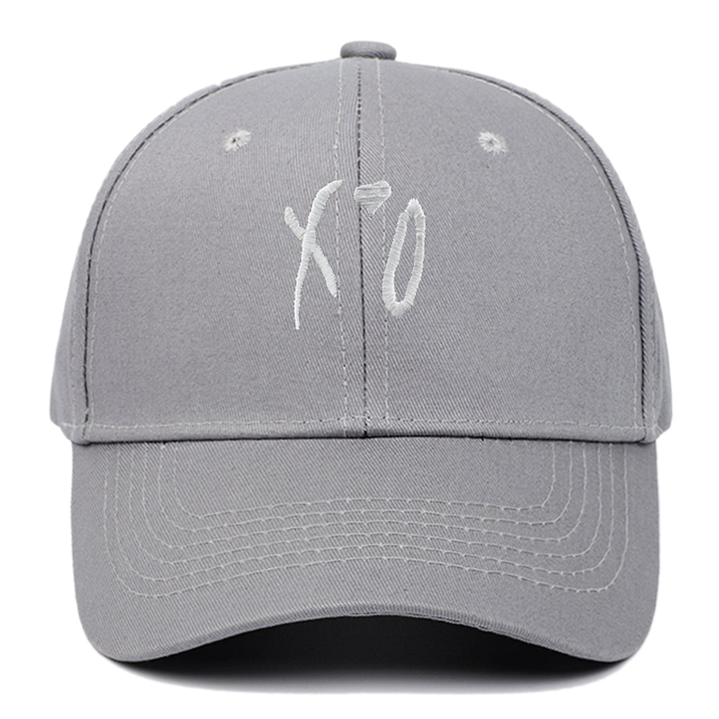 Beaira New Love Hat XO Embroidered Baseball Hat Pure Cotton Hard Top Sunshade Hat Outdoor Leisure Hat