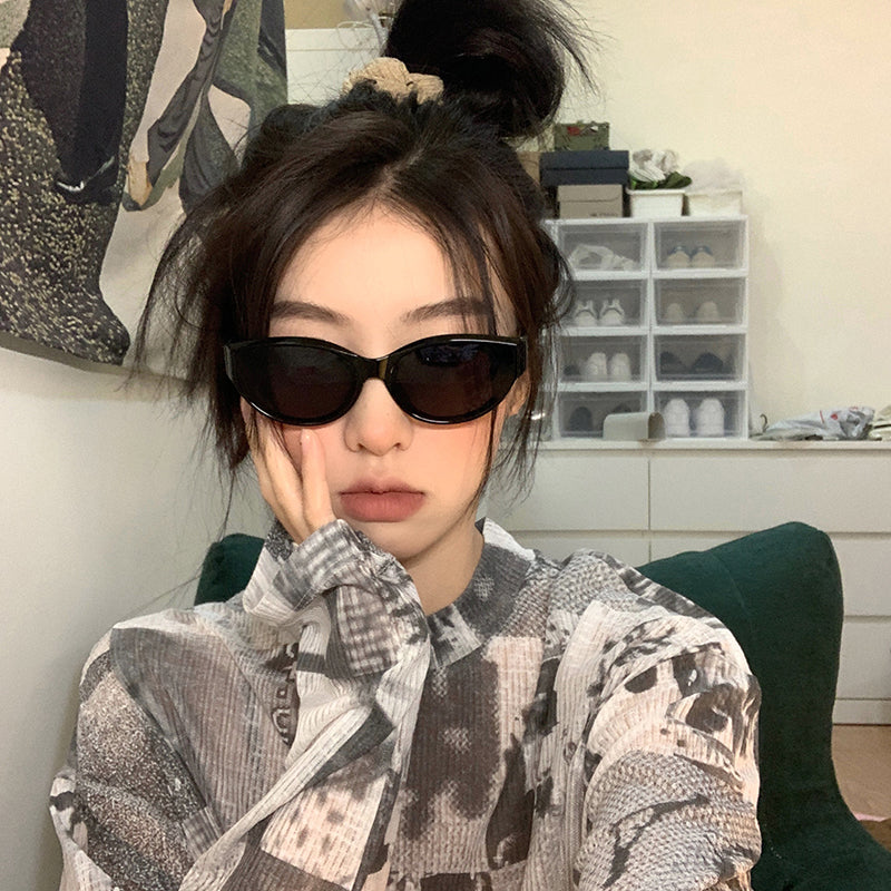 Beaira Personality Female Fashion Cat Eye Sunglasses Woman Vintage Black Gradient Sun Glasses