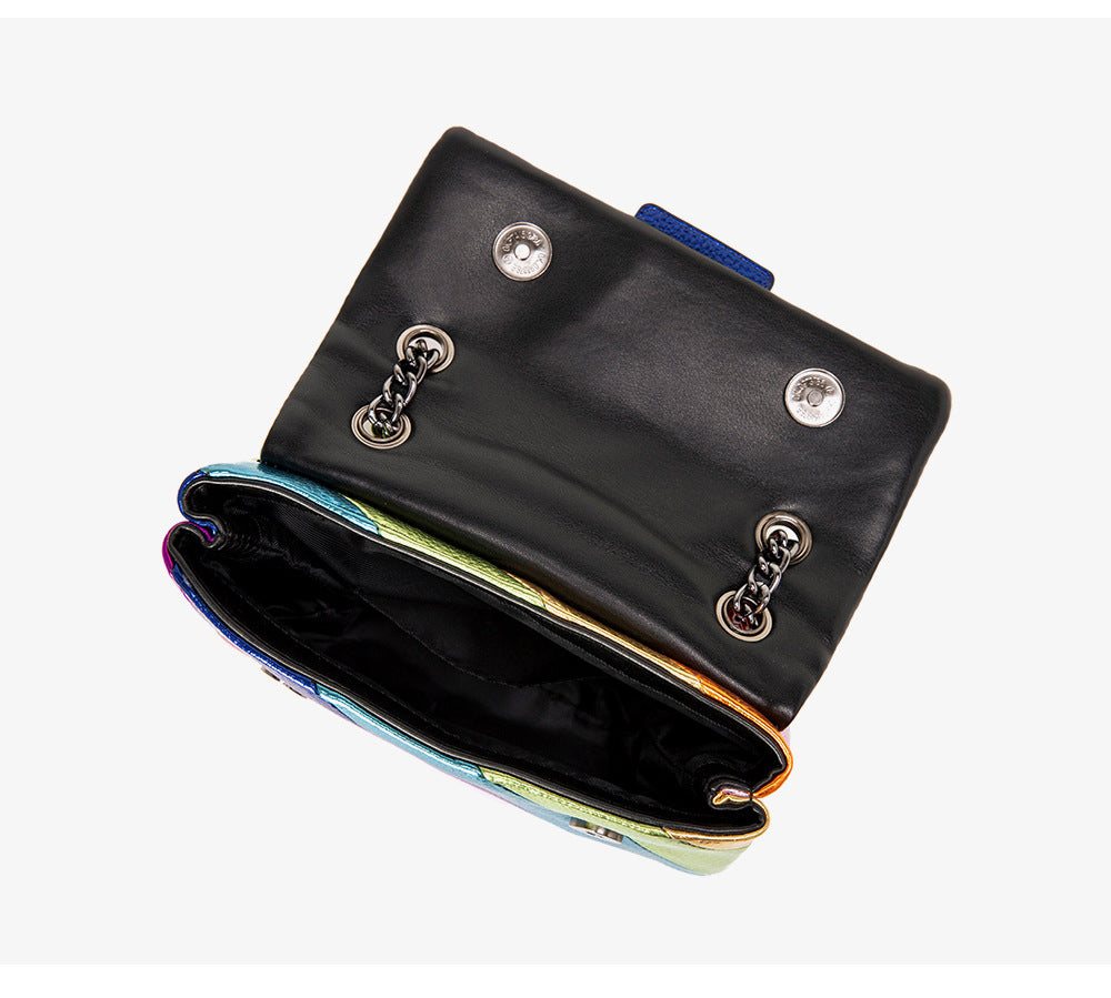 Beaira New Trendy Rainbow Women's Bag with Chain Crossbody Bag and Eagle Head Shoulder Bag