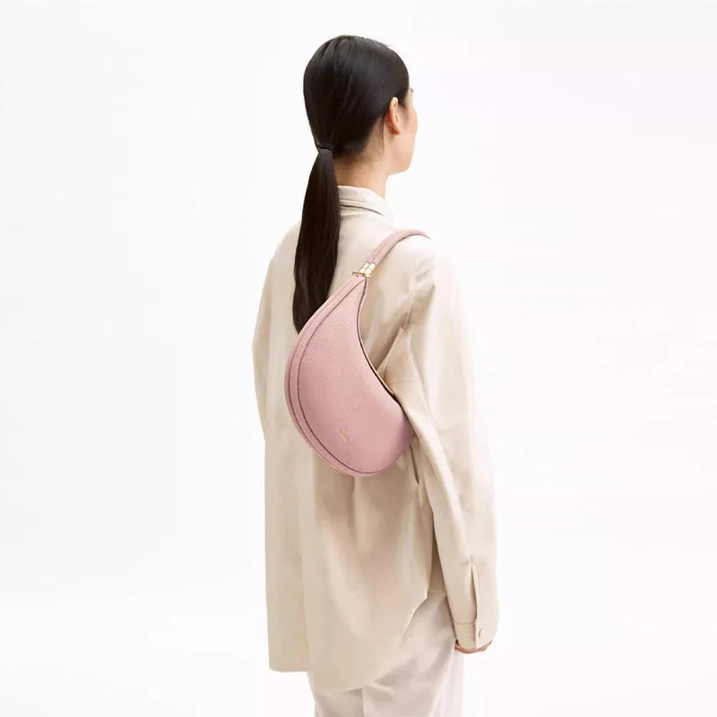 Beaira Luxury Crescent Moon Crossbody Underarm Shoulder Bag Simple Versatile Brand Design Handbag Ladies Commute Leather Hand Bags