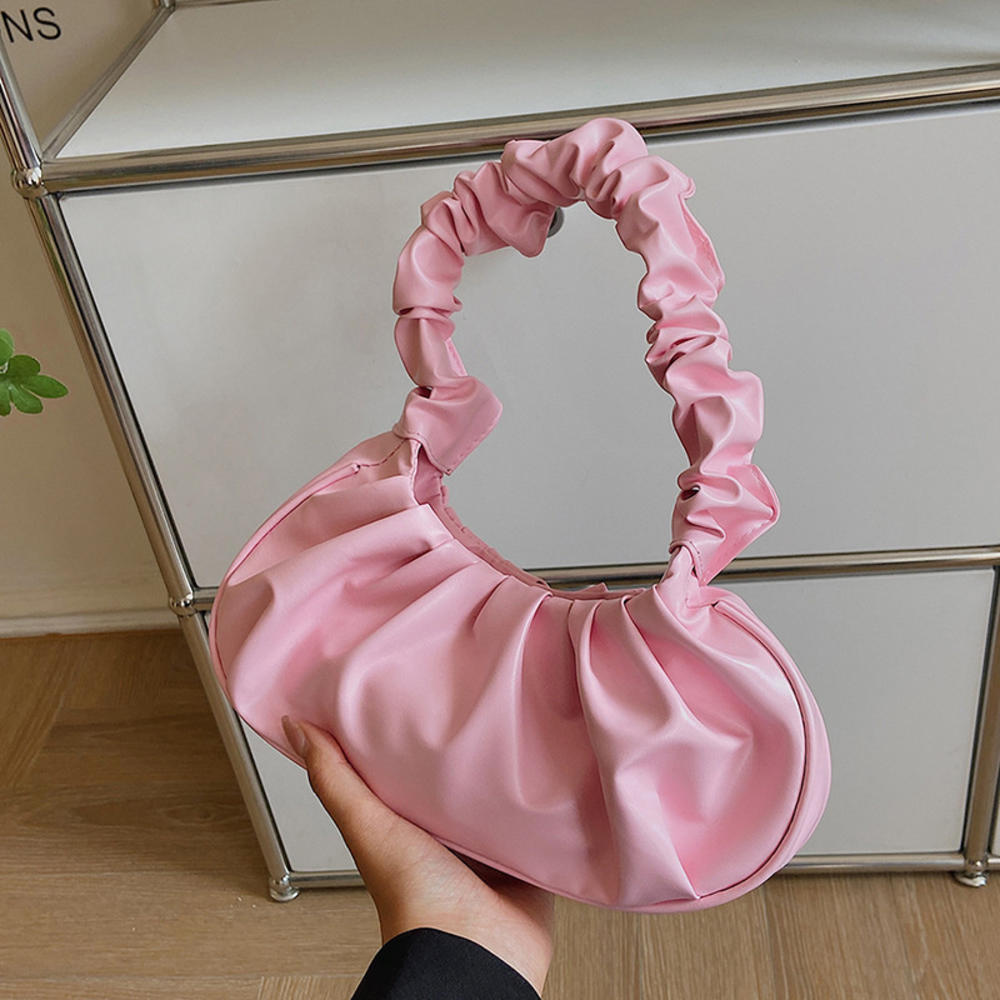 Beaira Fashion Pleated Handlebags For Women Pu Cloud Bags Leisure Armpit Bag Shopping Shoulder Bags Dumpling Handbag Female