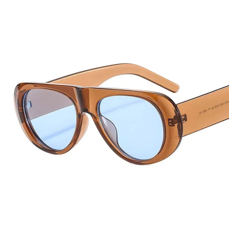 Beaira New Oval Sunglasses Women Men Cool Brand Designer Colorful Sun Glasses Female Male Plastic Big Frame Outdoor Eyewear