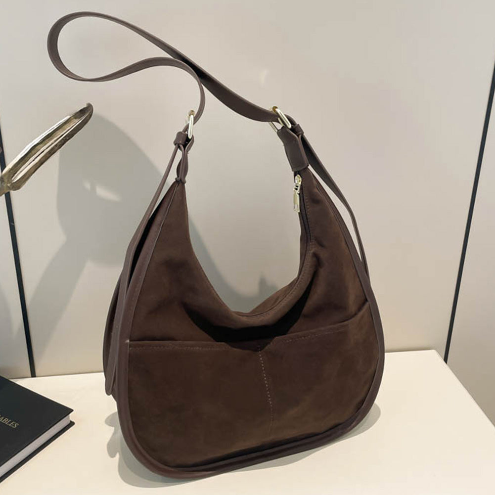 Beaira Women Suede Crossbody Bag Leopard Print Shoulder Bag Tote Bag with Multi-Pocket Handbag Adjustable Strap Hobo Bag Messenger Bag
