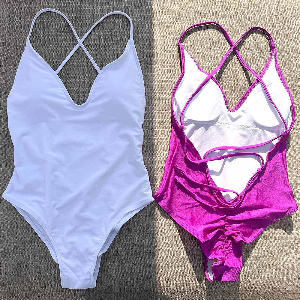 Beaira Sexy Padded One Piece Swimsuit Women Swimwear Solid Bathing Suit Monokini Swimming Suit Summer Beachwear maillot de bain femme