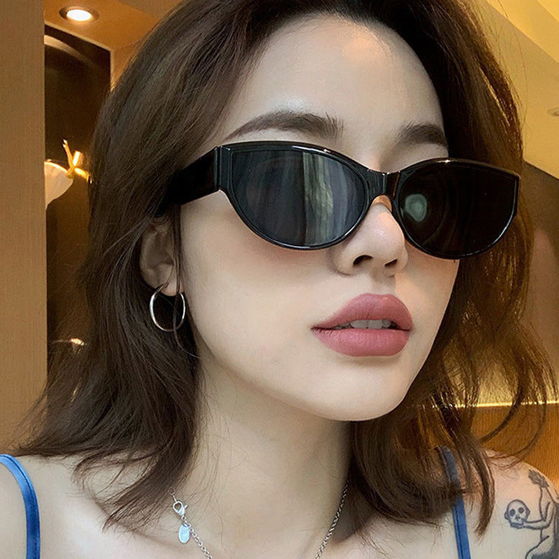 Beaira Personality Female Fashion Cat Eye Sunglasses Woman Vintage Black Gradient Sun Glasses