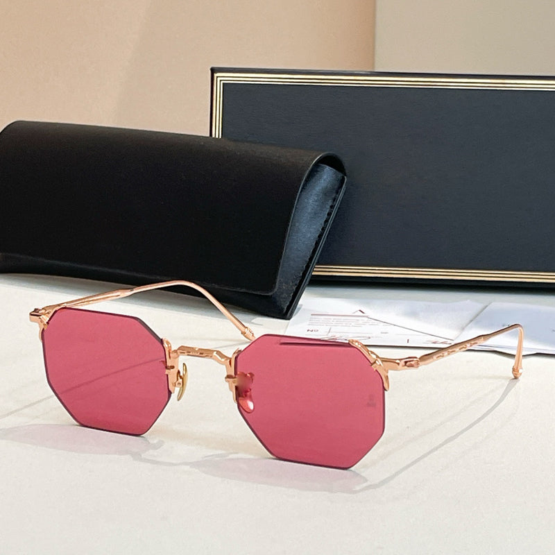 Beaira Rimless Irregular Square Sunglasses Men Luxury Design Handmade Brand Trendy Designer Women High Quality UV400 with Case