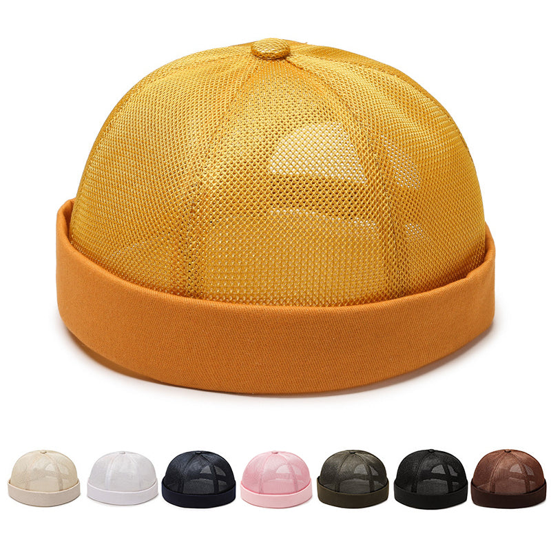 Beaira Vintage Men's Summer Cotton Brimless Skullies Cap Street Portable Docker Hats Multipurpose Beanie Hat Hip Hop Hats Japanese INS