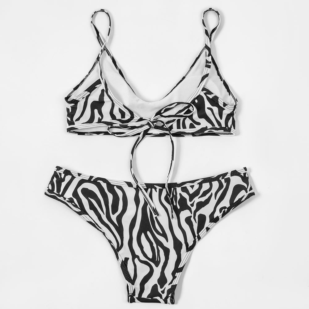 Beaira Print Zebra Bikini Set New Arrival Biquini Padded Push Up Bandage Swimsuit Women Summer Beachwear Sexy Swimwear