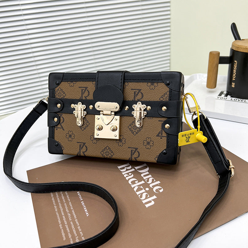 Beaira New Shoulder Bag Box Bag Fashion Retro Small Box Crossbody Bag