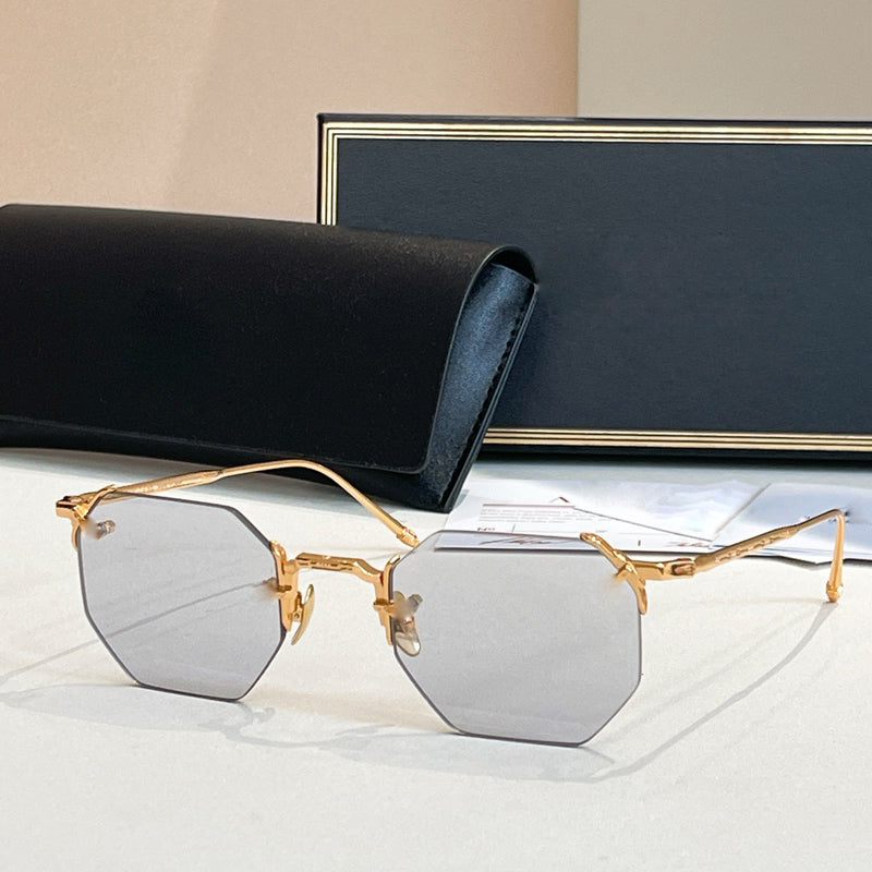 Beaira Rimless Irregular Square Sunglasses Men Luxury Design Handmade Brand Trendy Designer Women High Quality UV400 with Case