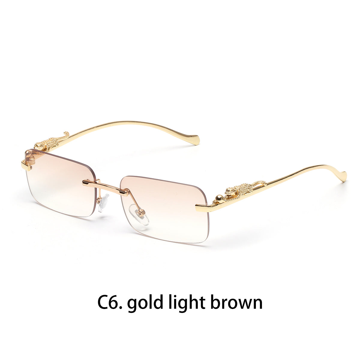 Beaira Ruiao rimless sunglasses UV400 fashion square metal glasses for men women designer man's brand sun glasses shades for outdoor