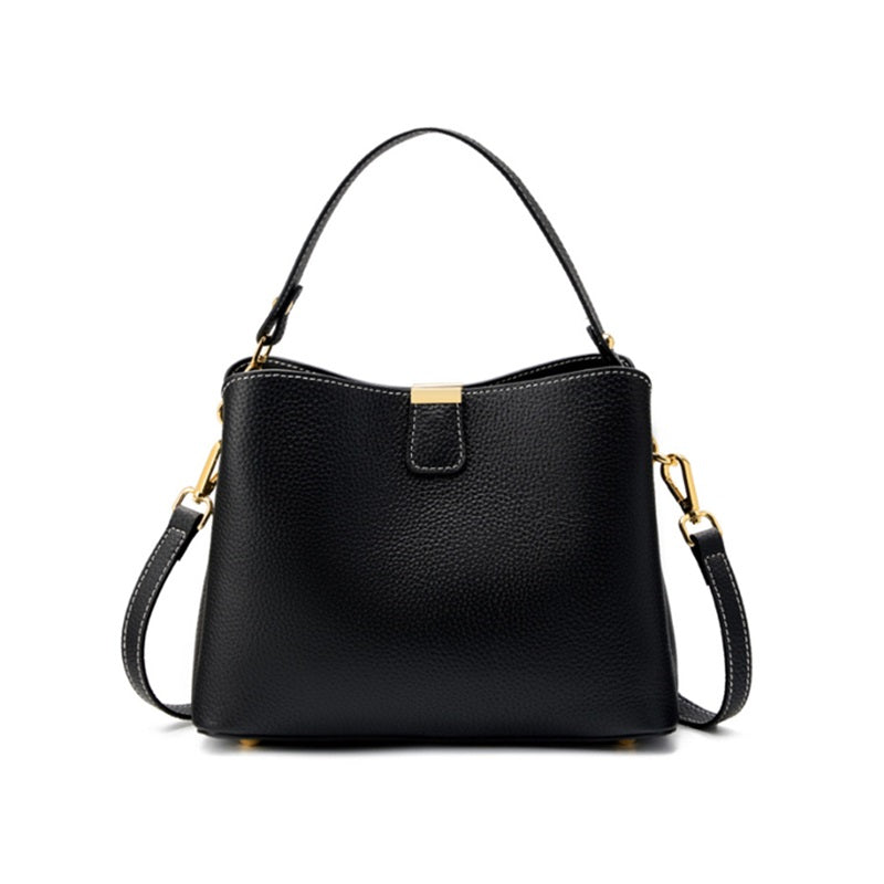 Beaira 100% Cow Genuine Leather Bucket Shoulder Crossbody Bags For Women 2025 Luxury Designer Wide Strap Tote Ladies Handbags