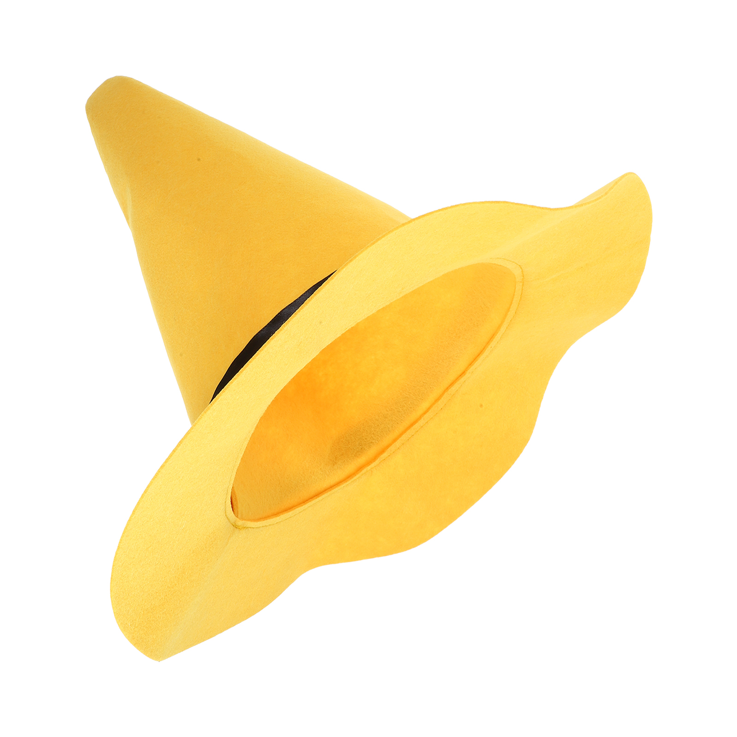 Beaira Large Brim Witch Hat Halloween Costumes Cosplay Ornament Party Yellow Felt Cloth
