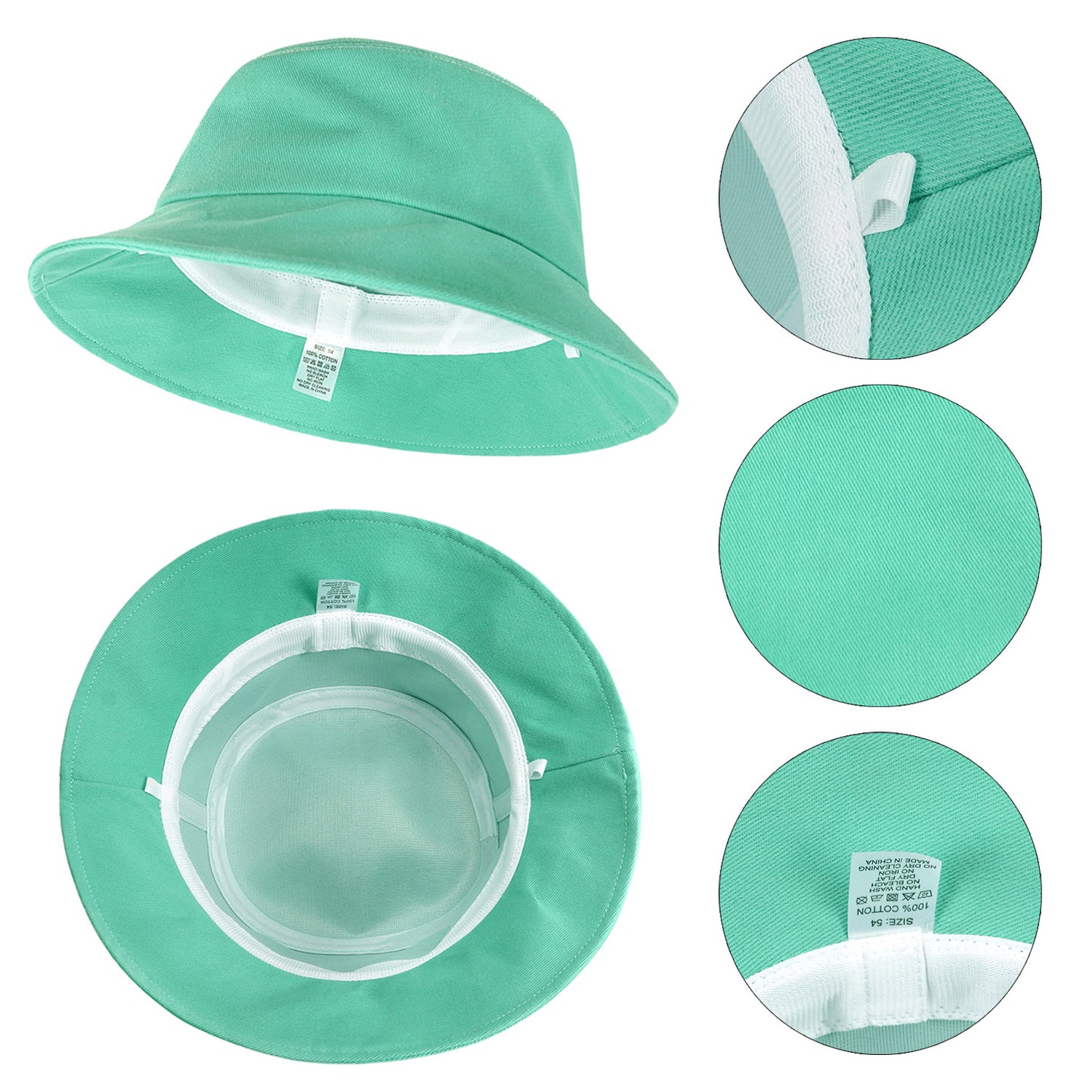 Beaira Summer Children's Hat Fisherman Cap Boys and Girls Baby Panama Cap Cotton Outdoor Vacation Anti UV Protection Bucket Hat