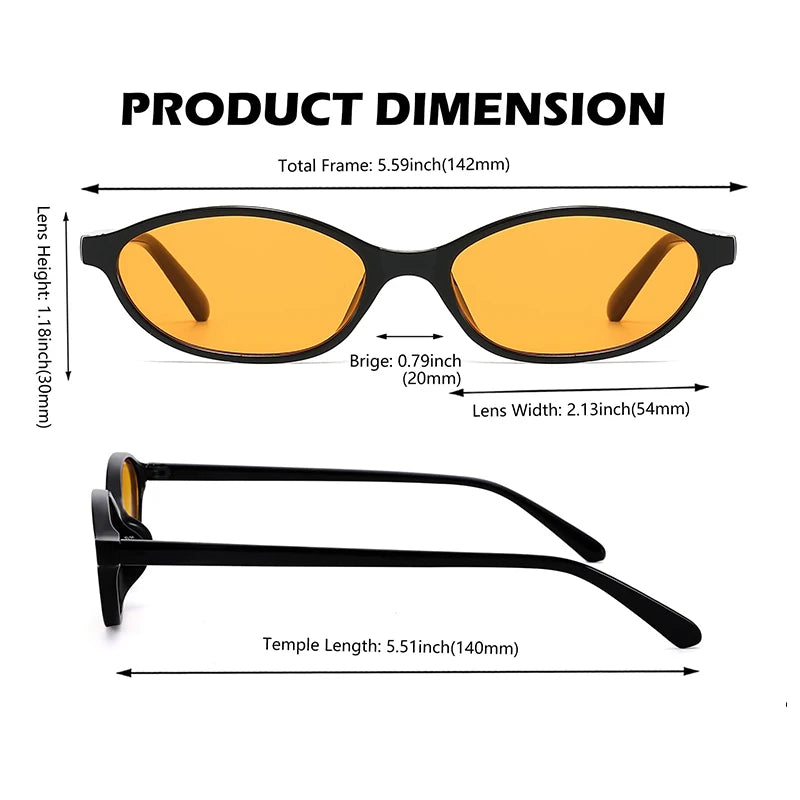 Beaira Sexy Small Oval Women's Sunglasses New Fashion Black Brown Sun Glasses Ladies Shades Trends Summer Unique Eyewear Men