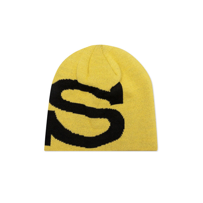 Beaira New Y2K Knitted Beanies Hat Unisex Autumn Winter Warm Wool Beanies Hip Hop Ear Gorras Skiing Cycling Outdoor Letter S Hat