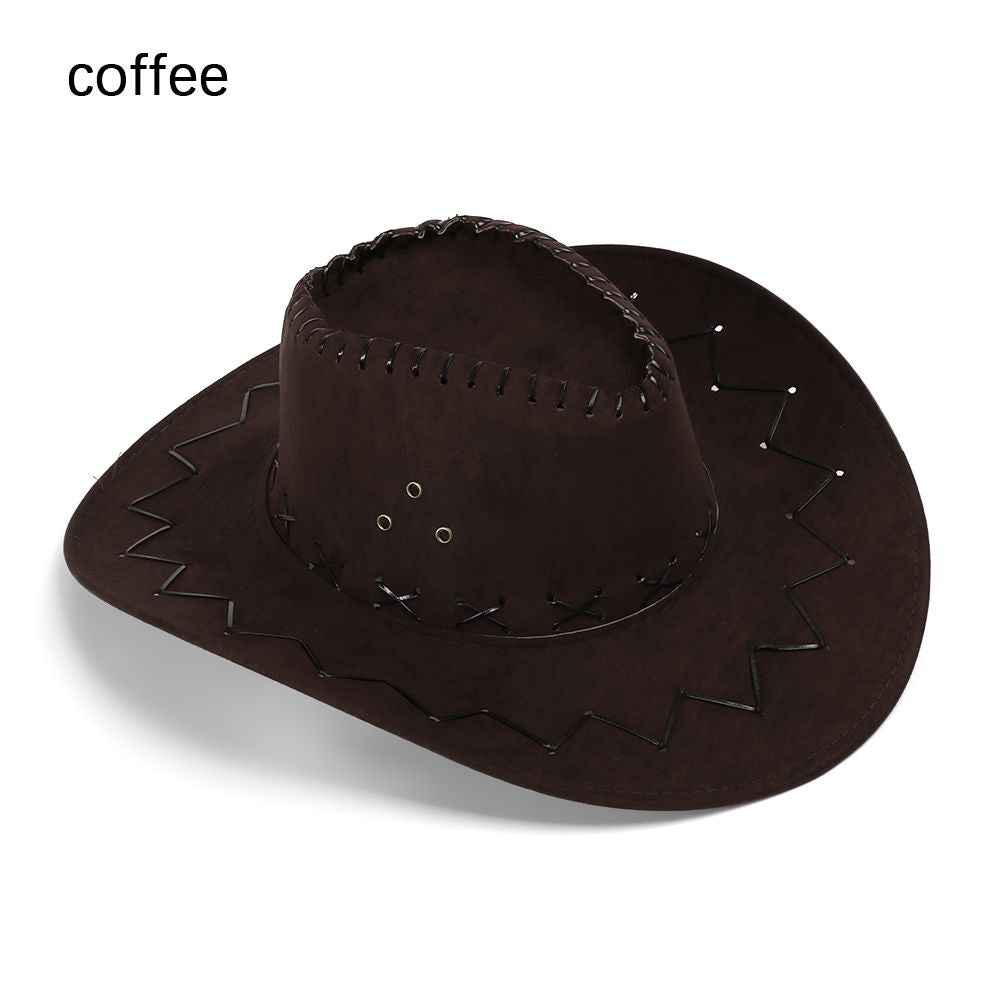 Beaira Western Cowboy Hat for Men Women Kids Fedora Outdoor Wide Brim Faux Leather Summer Wide Brim Beach Travel Cap Black White Pink