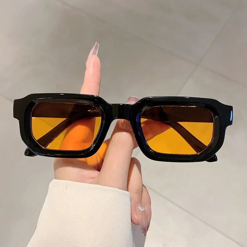Beaira New Men Vintage Rectangle Frame Sunglasses Fashion Retro Sun Glasses Luxury Brand Design Glasses UV400 Eyewear Women Goggles