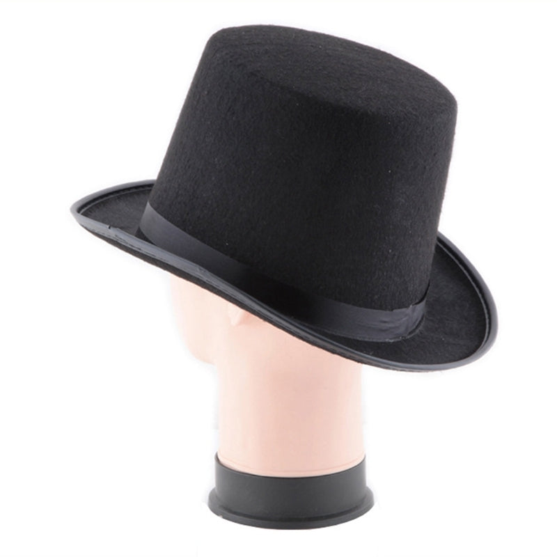 Beaira Top Hat for Adult/Teens Cylinder Hat Prom Carnivals Party Costume Black Magician Hat for Carnivals Show Party