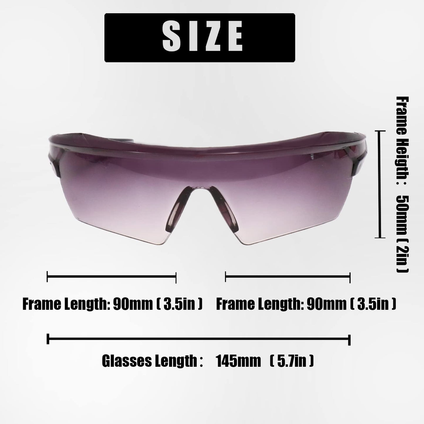 Beaira Women Sport Punk Sunglasses Wrap Around Y2K Sunglasses One Piece Frameless Eyewear Trendy 2000's Shades UV400 Men Glasses