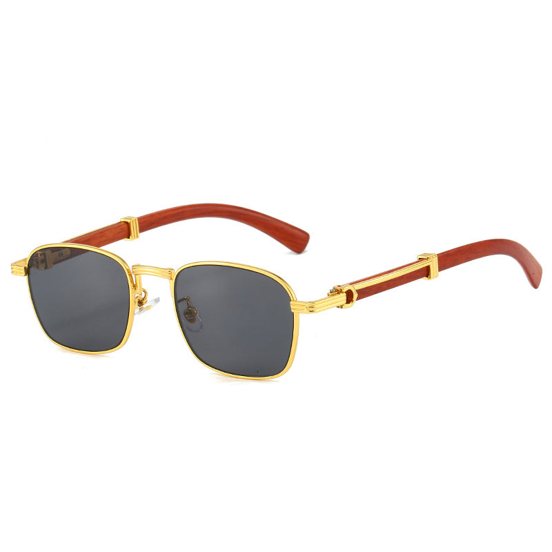Beaira New Square Retro Sunglasses Man Wooden Metal Frame Women Sun Glasses Business Outdoor Eyewear Gift Summer Style