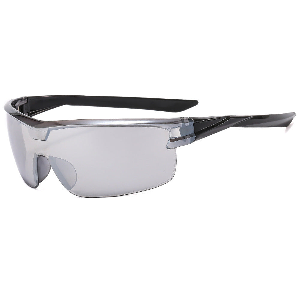 Beaira Women Sport Punk Sunglasses Wrap Around Y2K Sunglasses One Piece Frameless Eyewear Trendy 2000's Shades UV400 Men Glasses
