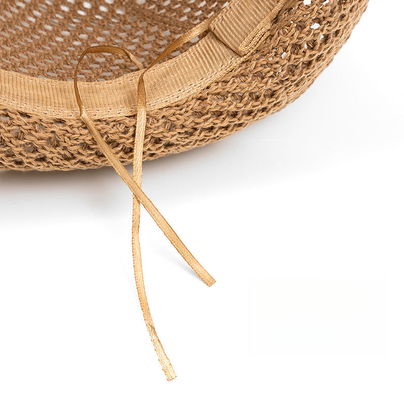 Beaira Unisex Summer Panama Hat Breathable Mesh Design Cotton-Polyester Material Compact Brim 58cm Head Circumference Jazz Cap
