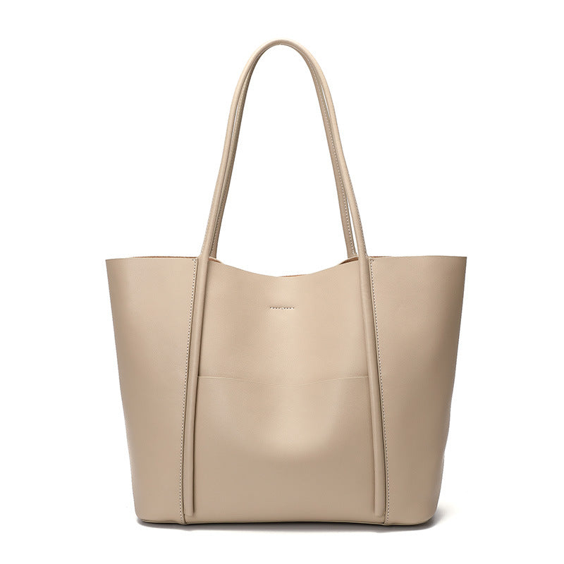 Beaira New Genuine Leather Women's Tote Bags Summer Hand-Held Large Cowhide Commuter Shoulder Bag