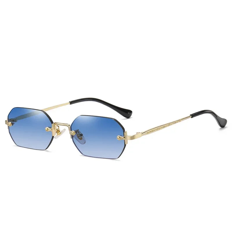 Beaira Vintage Rimless Polygon Sunglasses Women Men Luxury Brand Designer Popular Travel Small Frame Sun Glasses Ladies