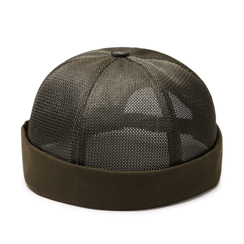 Beaira Vintage Men's Summer Cotton Brimless Skullies Cap Street Portable Docker Hats Multipurpose Beanie Hat Hip Hop Hats Japanese INS