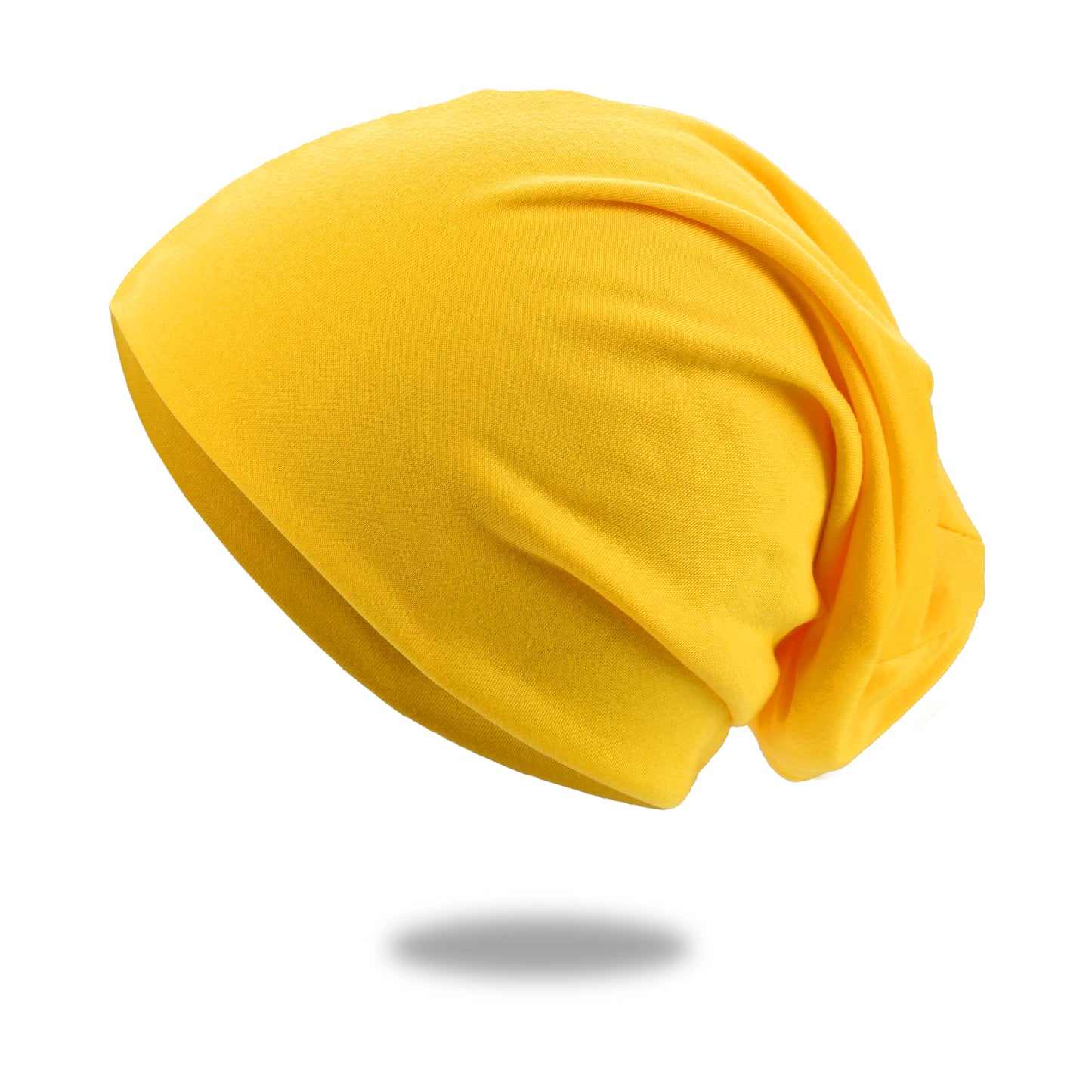 Beaira 1Pack Solid Color Unisex Men Women Slouchy Beanie Hip-Hop Soft Cotton Cap Lightweight Running Beanie Adult Dwarf Hat
