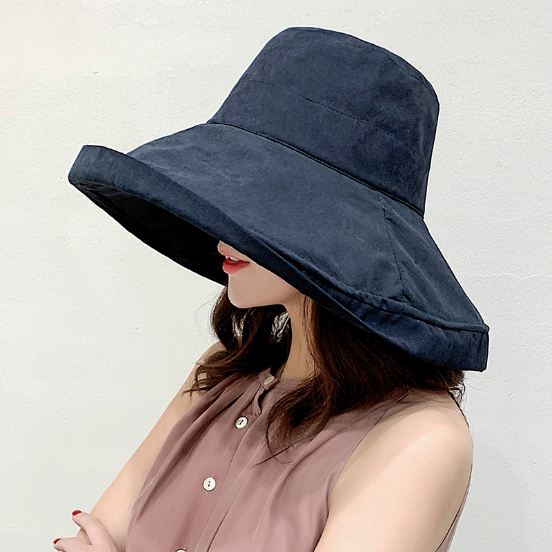 Beaira Women's Hat Bucket hat Panamanian Women Four Seasons Fisherman Hat Big Brim Hat Double-Sided Fisherman Hat Sun Visor Cap