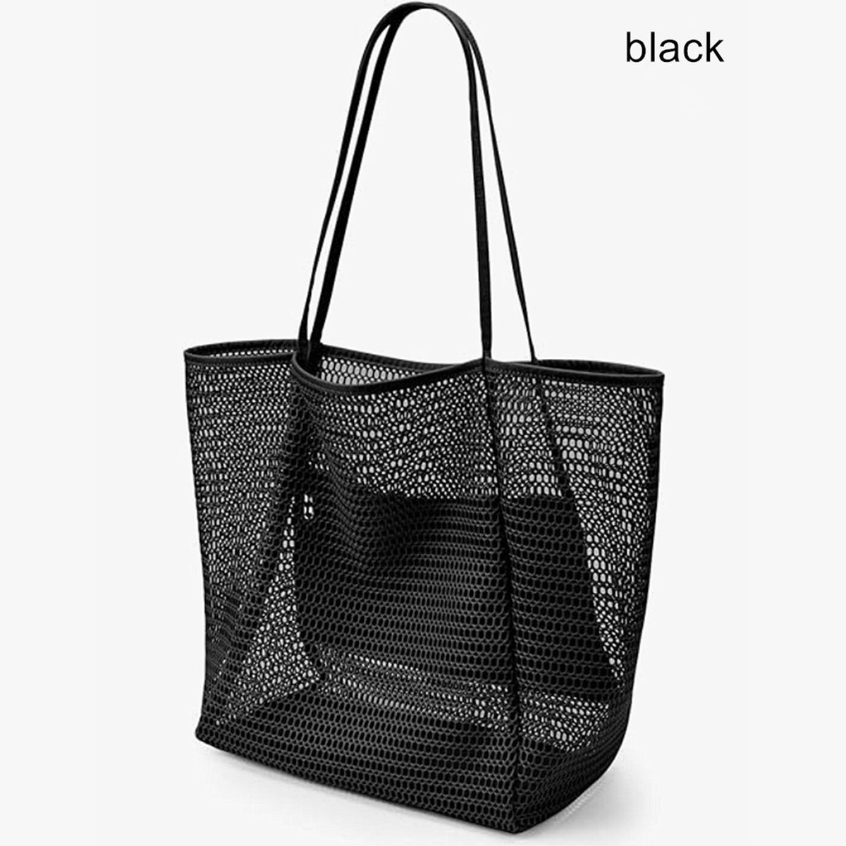 Beaira Mesh Beach Tote Womens Shoulder Handbag,Women's Portable Washing and Swimming Clothing Storage Bag