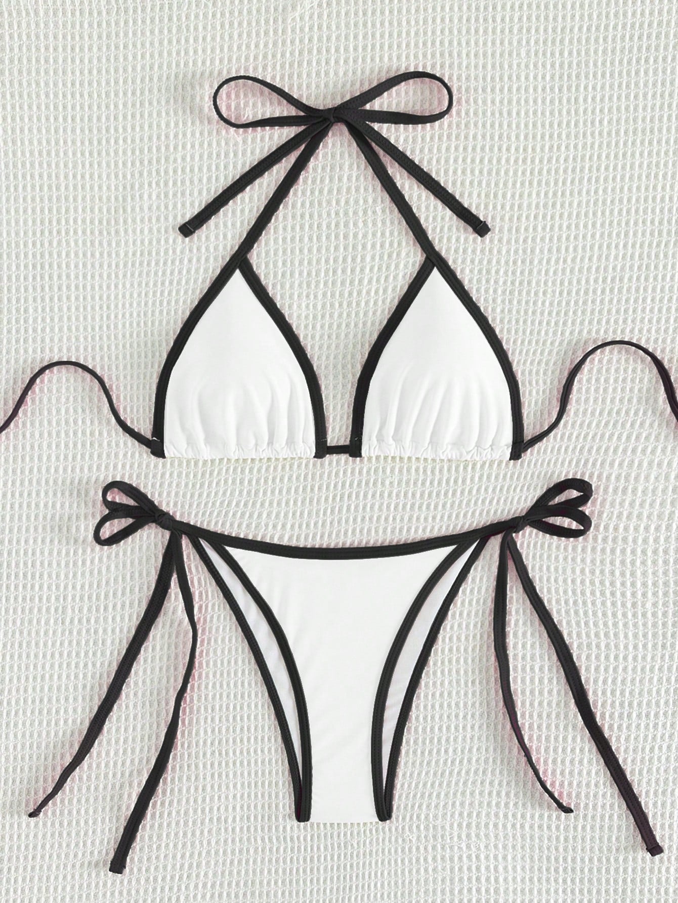 Beaira Summer white camisole bikini swimsuit set for swimming and beach photo shoot for women