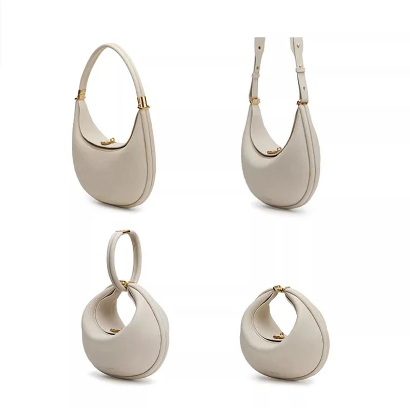 Beaira Luxury Crescent Moon Crossbody Underarm Shoulder Bag Simple Versatile Brand Design Handbag Ladies Commute Leather Hand Bags