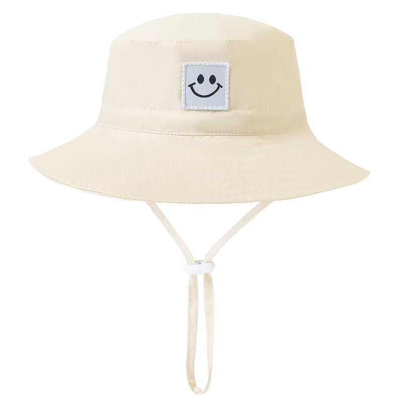 Beaira Summer Panama Baby Girls Hat Cute Smile Face Boys Fisherman Hat Baby Sun Hat Outdoor UV Bucket Hat for Kids Toddler Bonnets