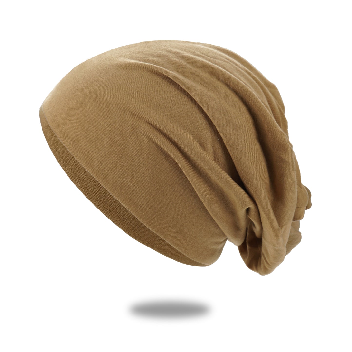 Beaira 1Pack Solid Color Unisex Men Women Slouchy Beanie Hip-Hop Soft Cotton Cap Lightweight Running Beanie Adult Dwarf Hat