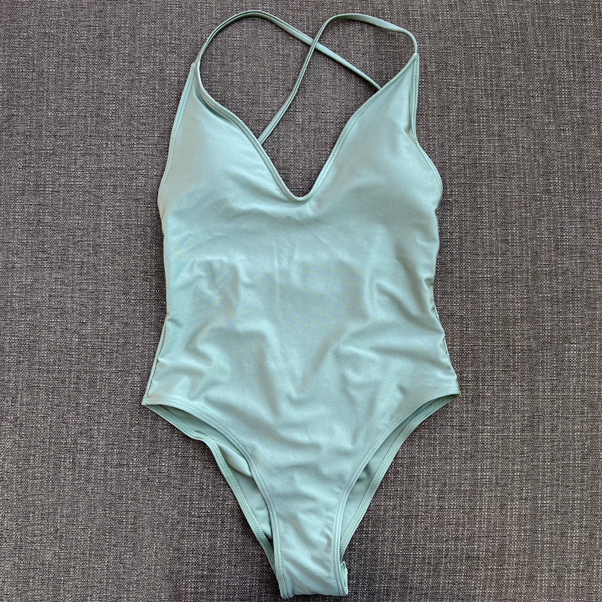 Beaira Sexy Padded One Piece Swimsuit Women Swimwear Solid Bathing Suit Monokini Swimming Suit Summer Beachwear maillot de bain femme