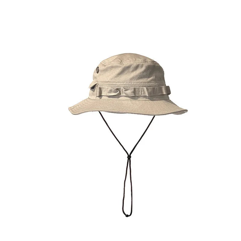 Beaira Summer Men Bucket Hat Outdoor UV Protection Wide Brim Panama Safari Hunting Hiking Hat Mesh Fisherman Hat Beach Sunscreen Cap