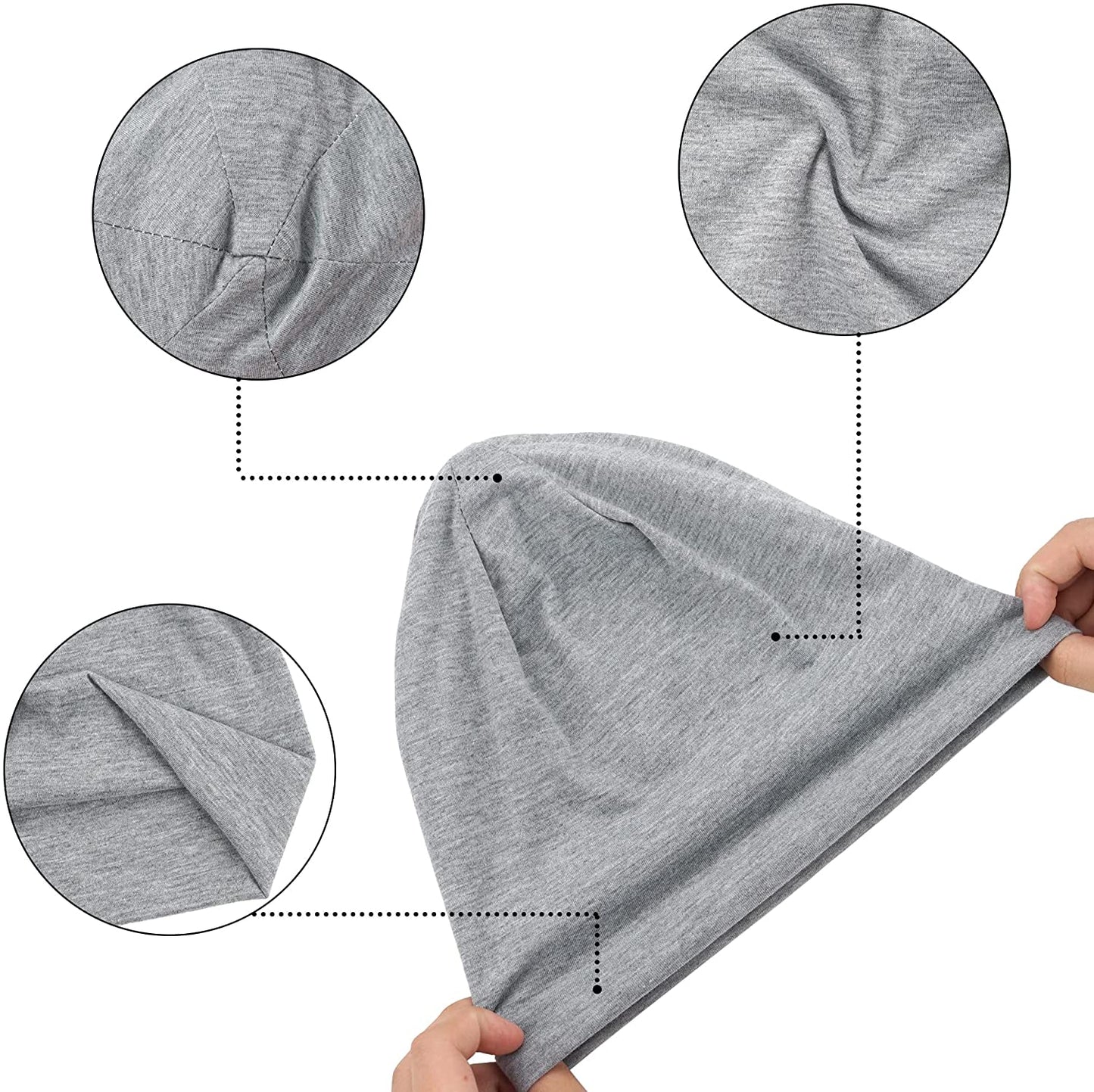 Beaira 1Pack Solid Color Unisex Men Women Slouchy Beanie Hip-Hop Soft Cotton Cap Lightweight Running Beanie Adult Dwarf Hat